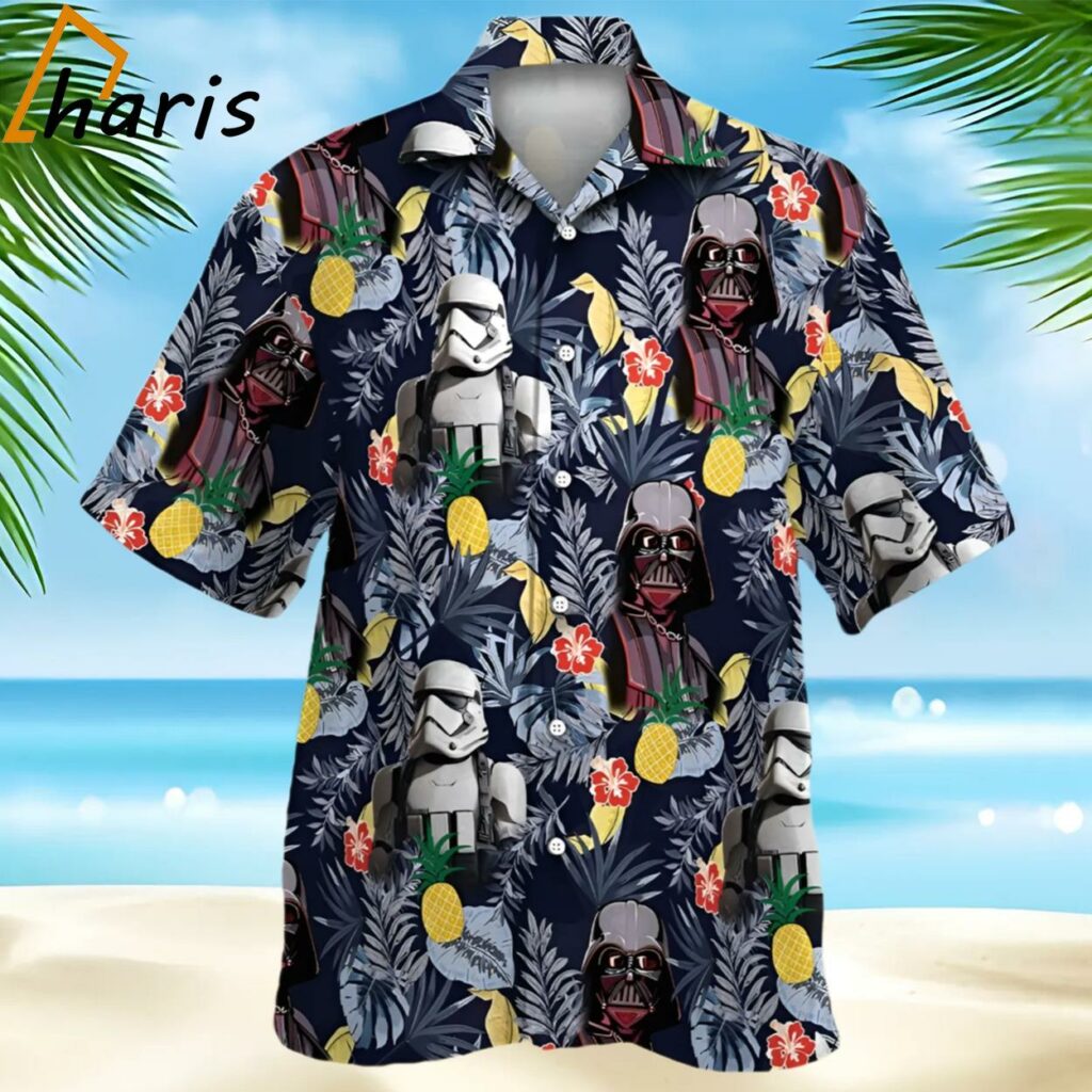 Star Wars Darth Vader Stormtrooper Flower Hawaiian Shirt