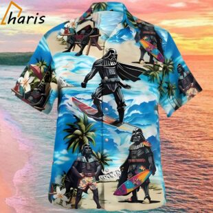 Star Wars Darth Vader Surfing Beach Hawaiian Shirt 1 1