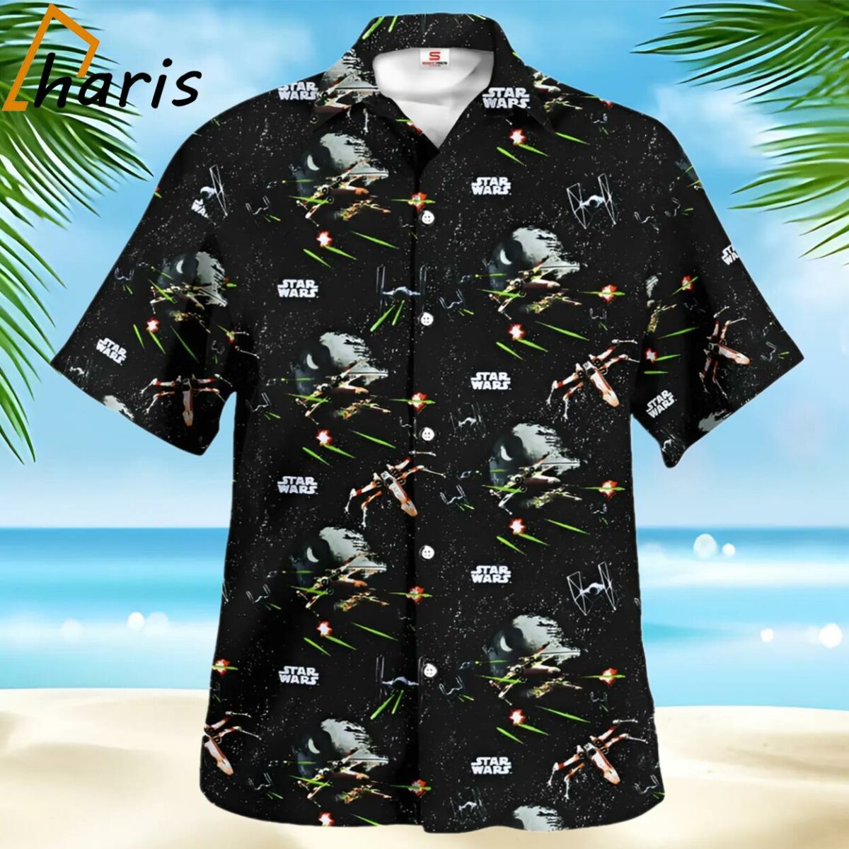 Star Wars Galaxy Pattern Black Hawaiian Shirt