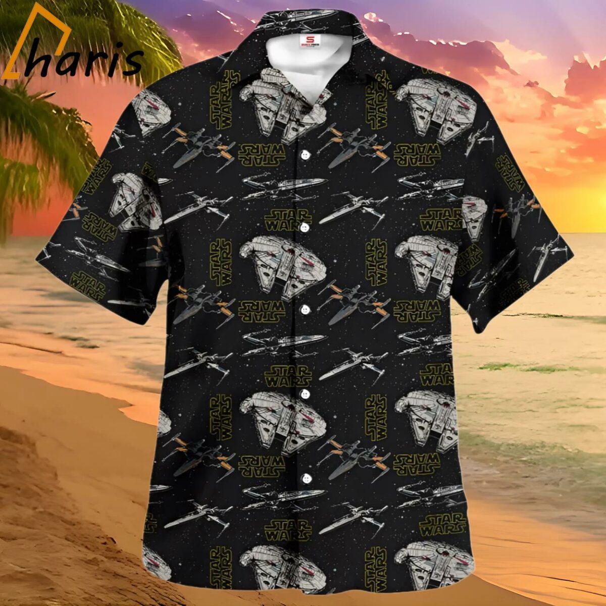 Star Wars Pattern Black Hawaiian Shirt Gift For Fans 2 2
