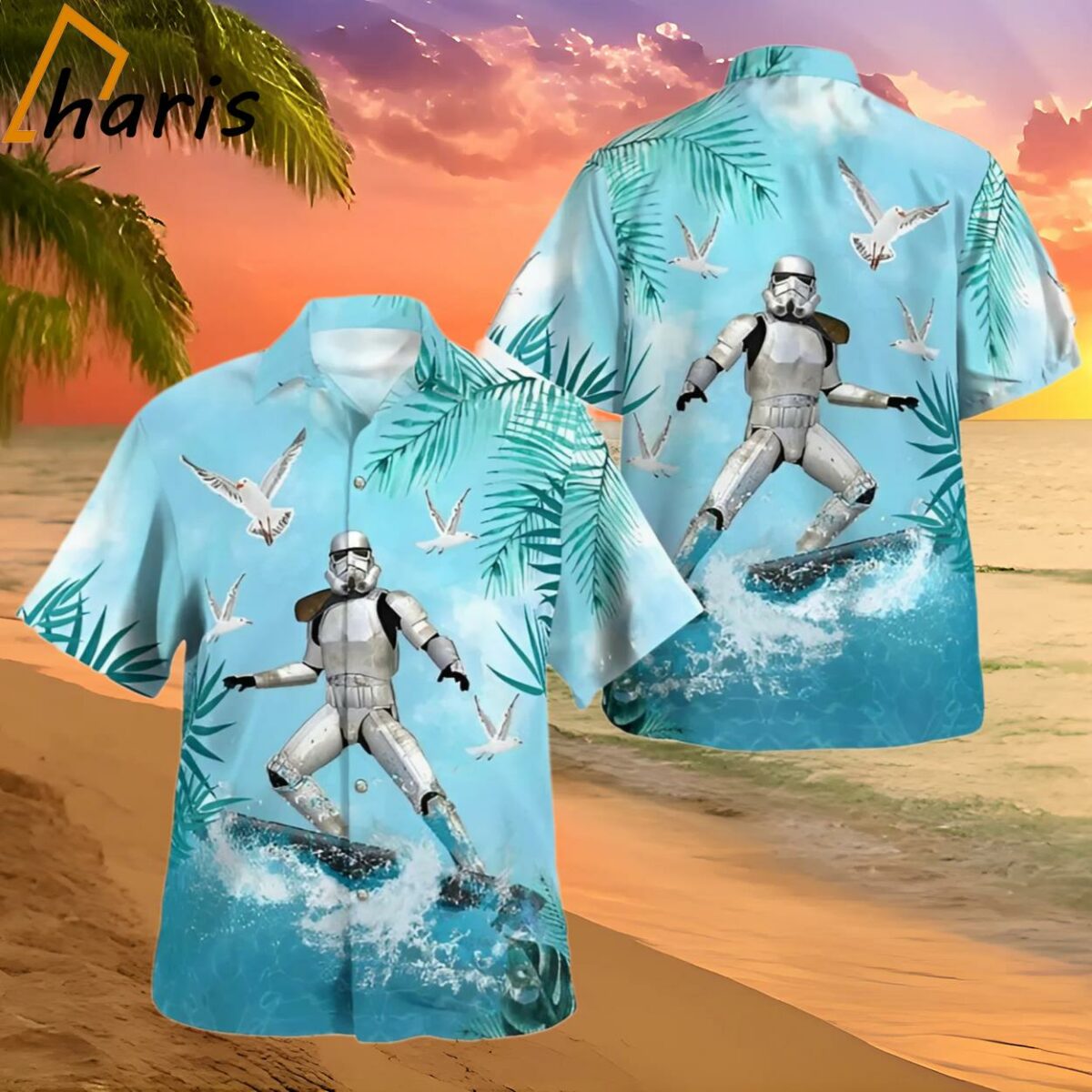 Star Wars Stormtrooper Surfing Hawaiian Shirt