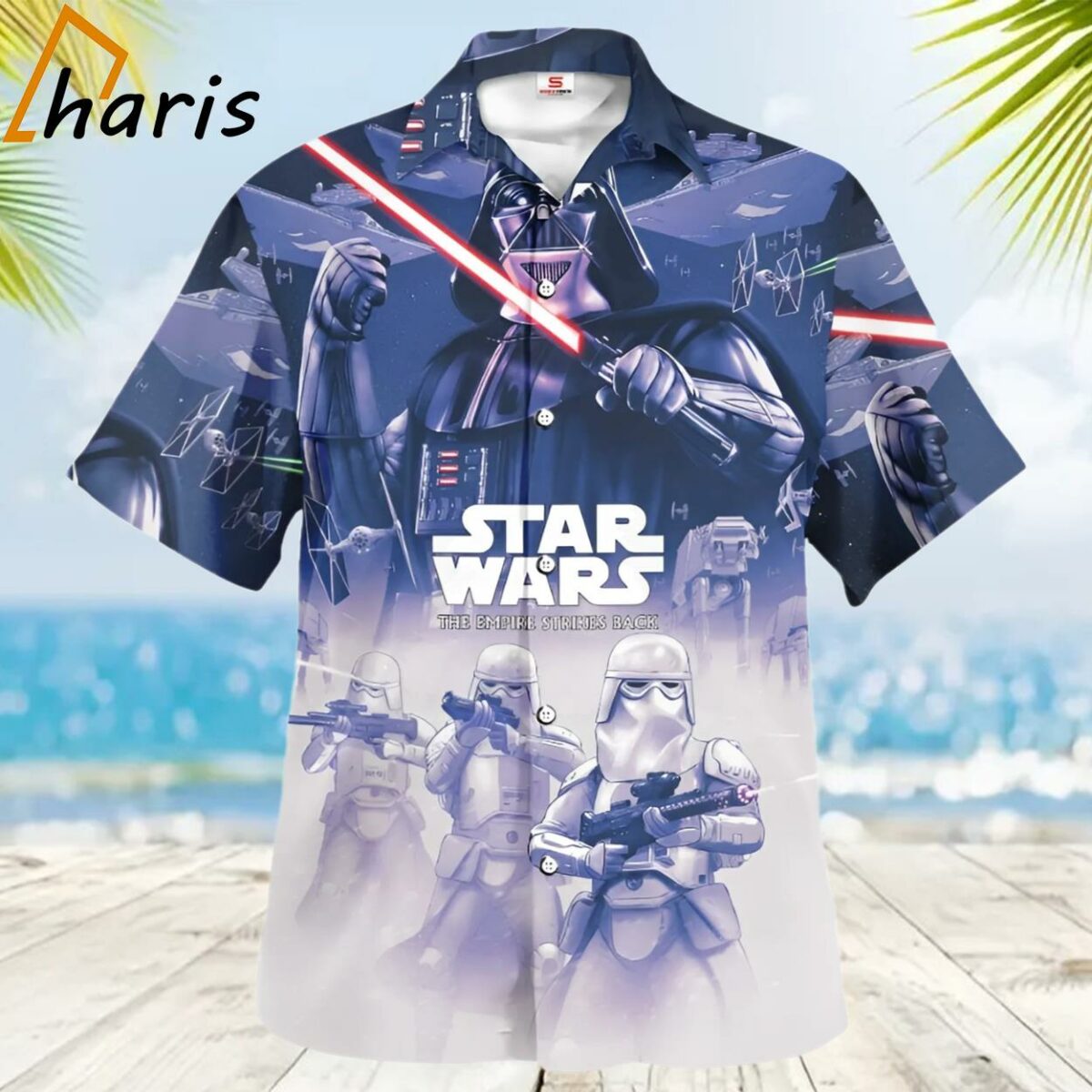 Star Wars The Empire Strikes Back White Purple Hawaiian Shirt 2 2