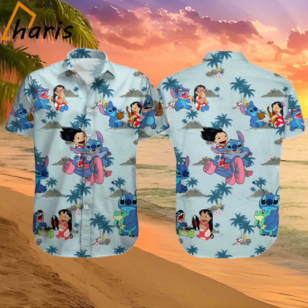 Stitch And Lilo Surf Hawaiian Shirt
