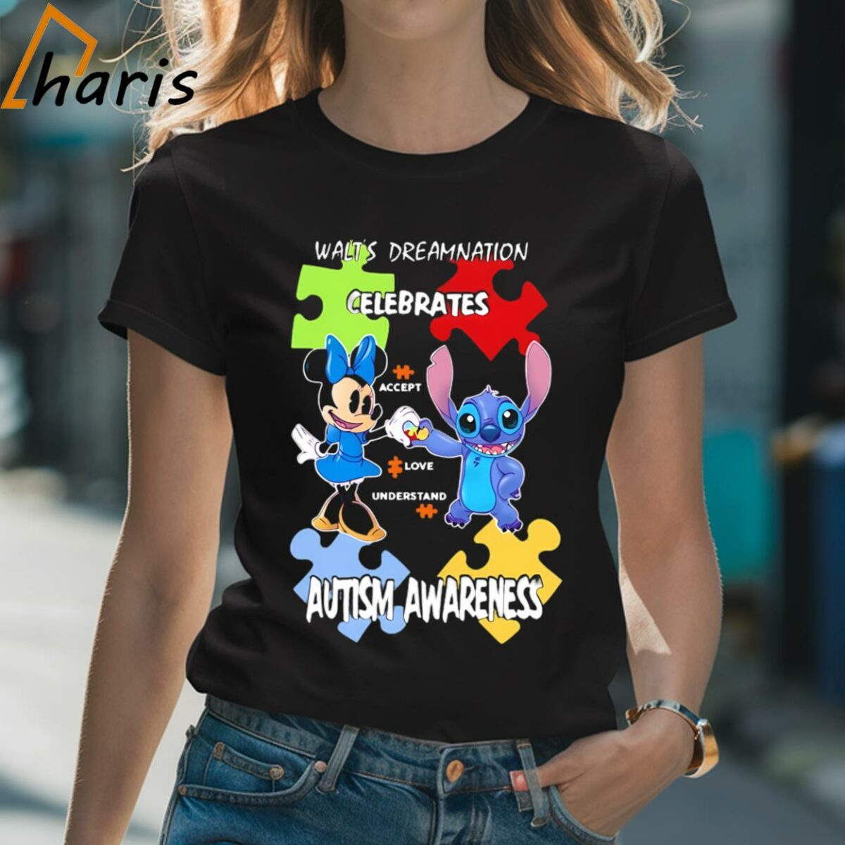 Stitch And Minnie Mouse Walts Dreamnation Celebrate Autism Awareness Disney Shirt 2 Shirt