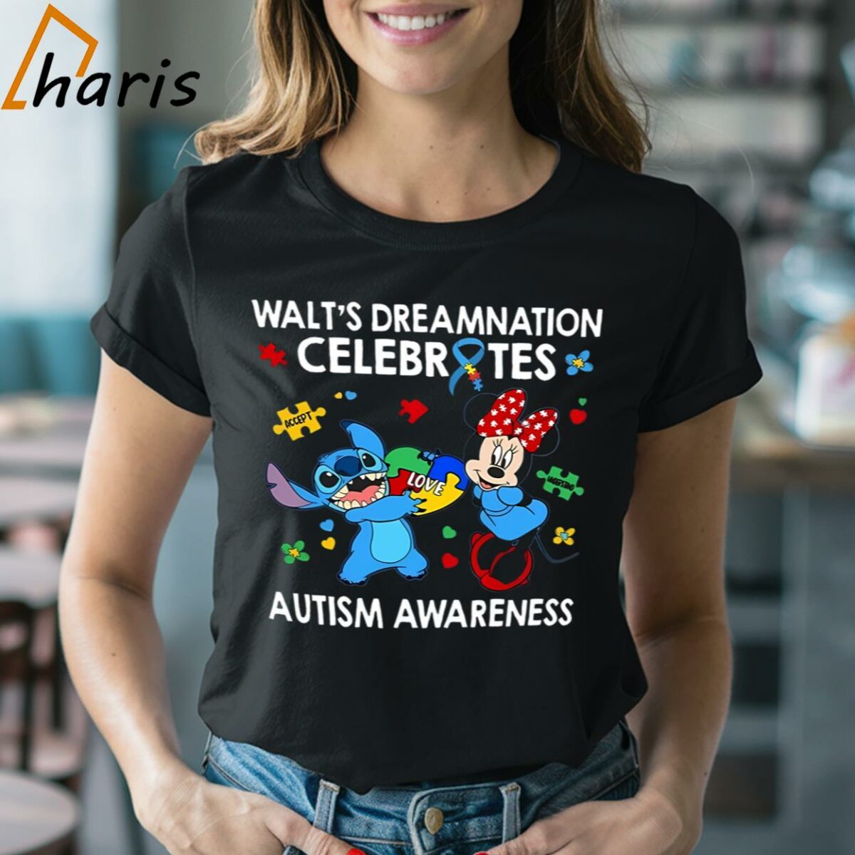 Stitch And Minnie Mouse Walts Dreamnation Celebrates Autism Awareness Disney Shirt 2 Shirt