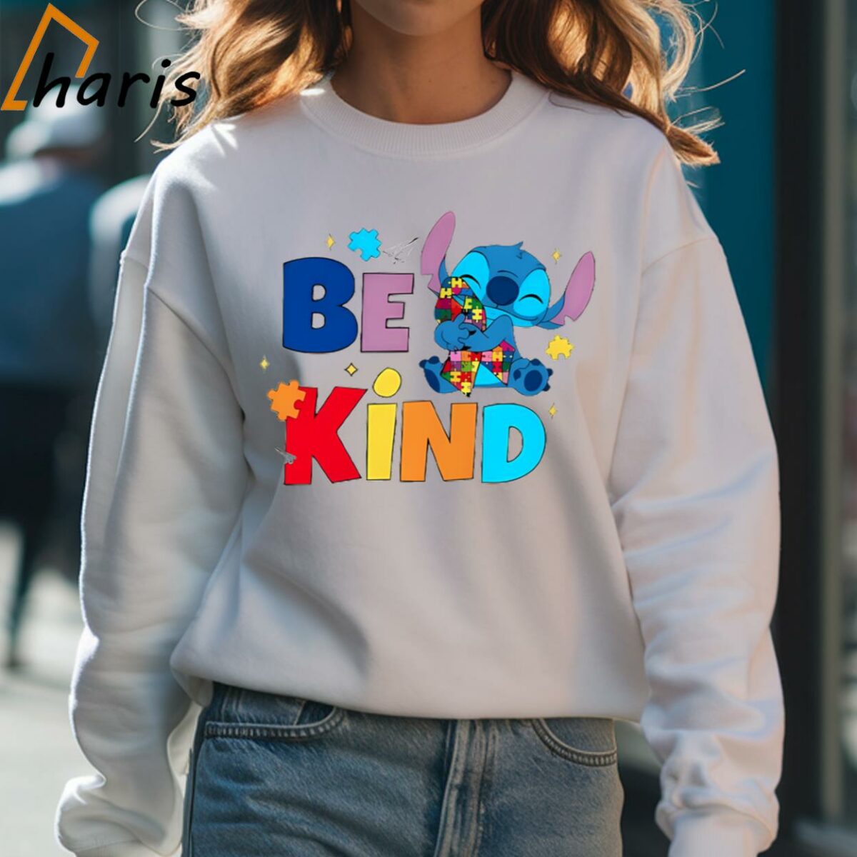 Stitch Autism Awareness Be Kind Autism T Shirt 4 Sweatshirt