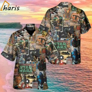 Summer Beach Starwars Comic Style Shirt 1 1