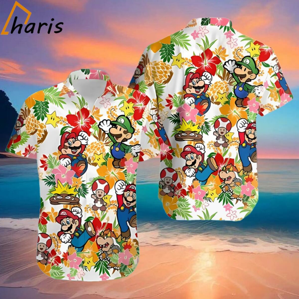 Super Mario Bros Aloha Hawaiian Shirt 2 2