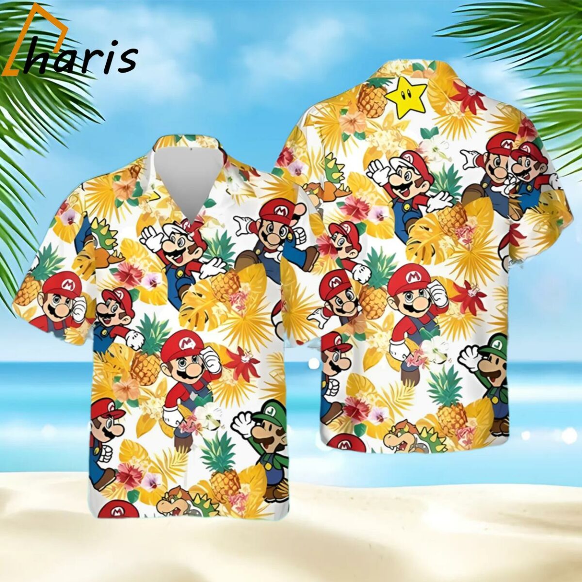 Super Mario Bros Pineapple Hawaiian Shirt 1 1