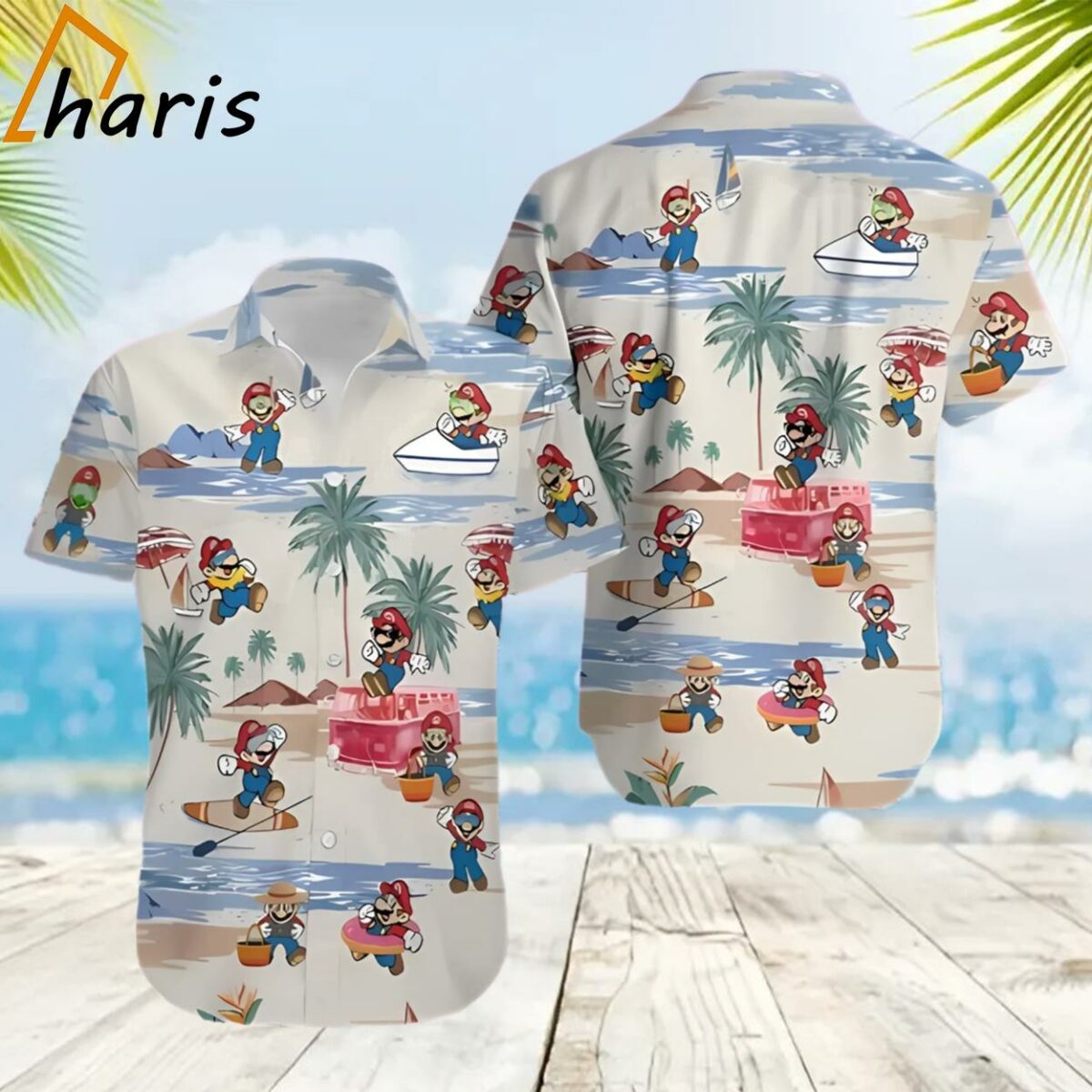 Super Mario Summer Vacation Hawaiian Shirt 2 2
