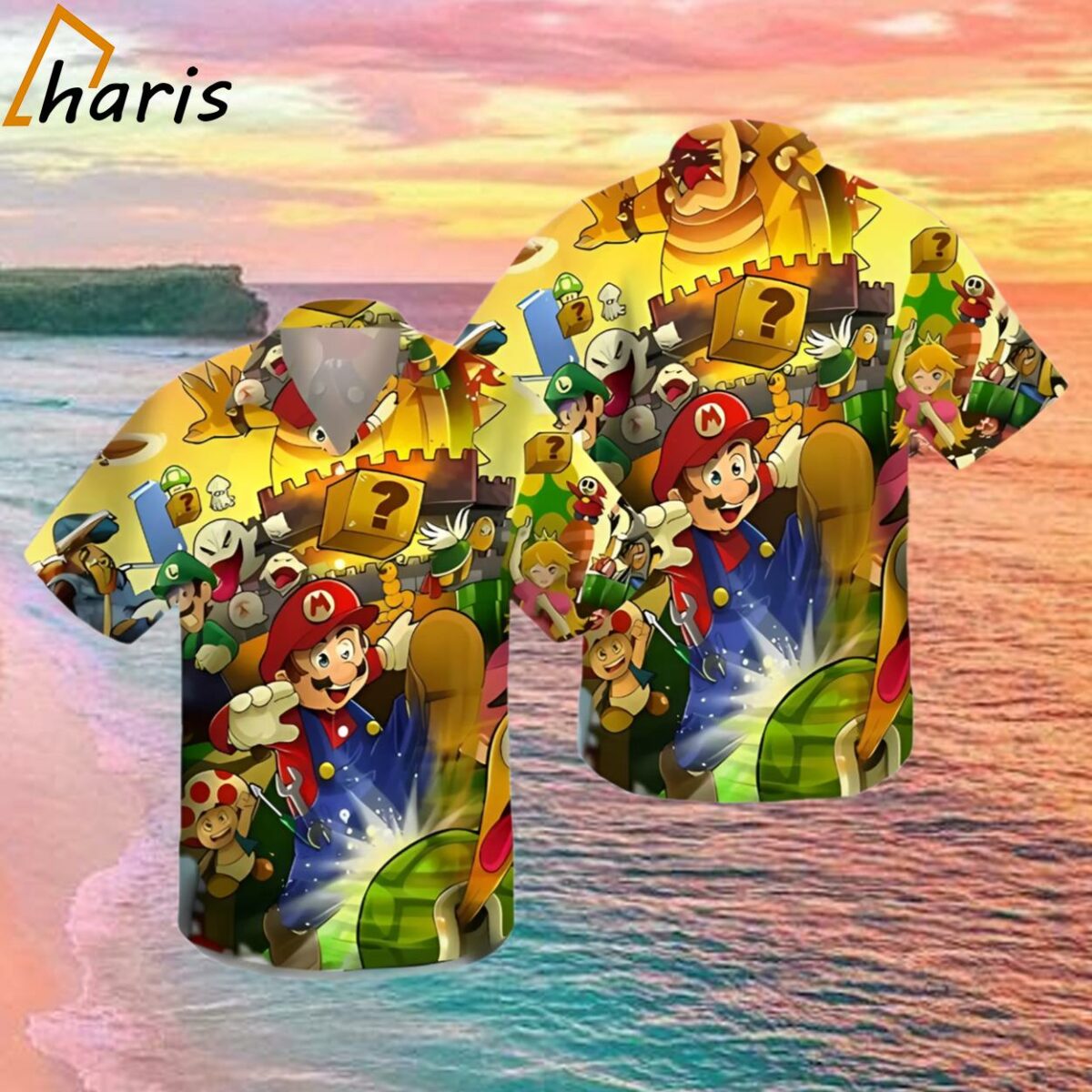 Super Mario Universal 3D Hawaiian Shirt 1 1