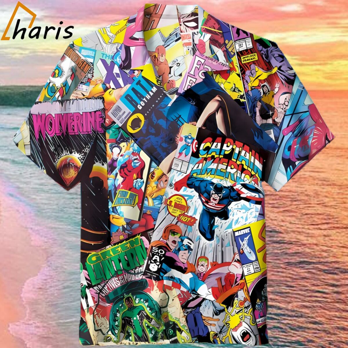 Superhero Marvel DC Comics Hawaiian Shirt 1 1