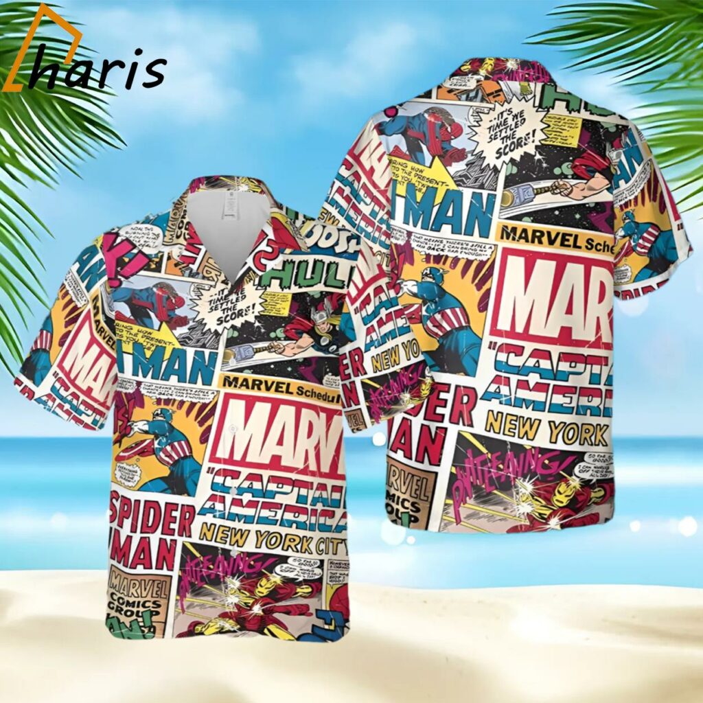 Superhero Marvel Hawaiian Shirt Gift For Movie Fan