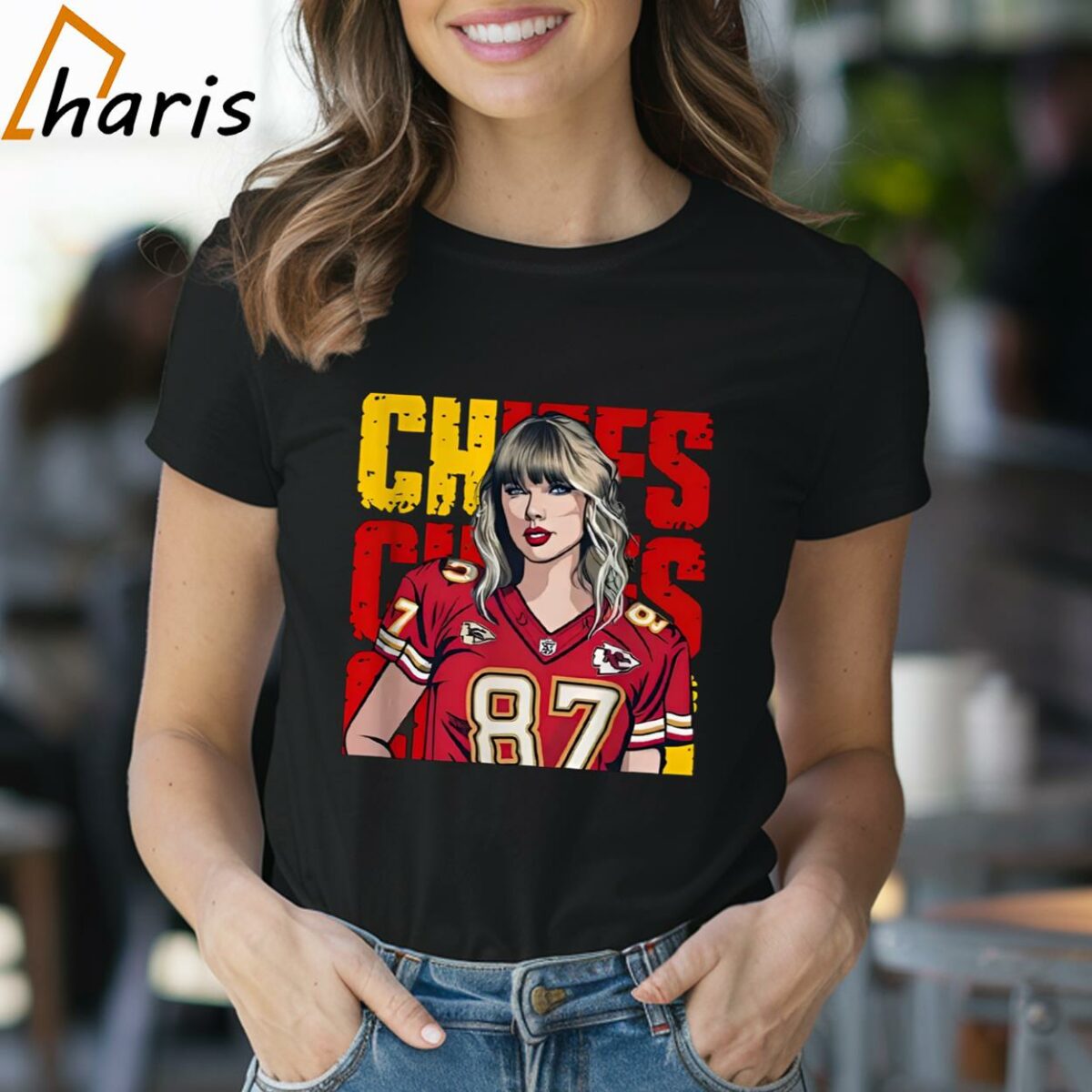 Taylor Hearts Kelce in Chiefs Shirt 1 Shirt