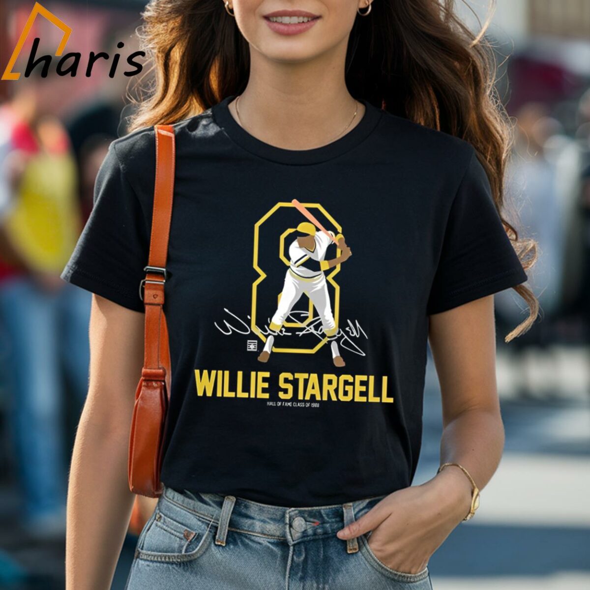 Teambrown Willie Stargell Baseball Member Signature T shirt 1 Shirt