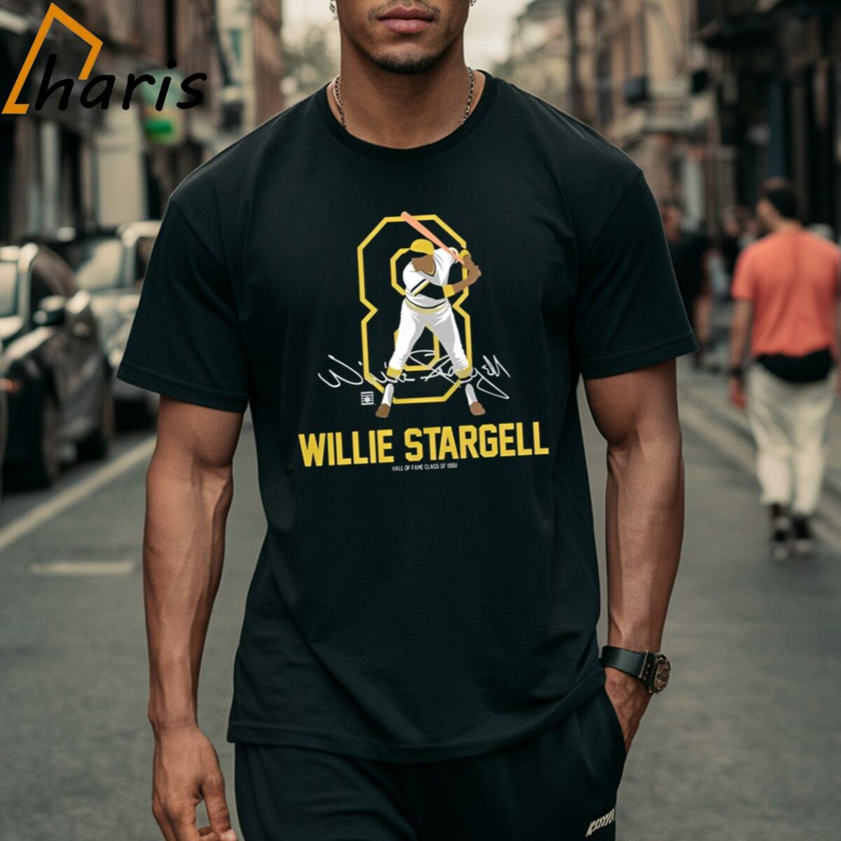 Teambrown Willie Stargell Baseball Member Signature T-shirt
