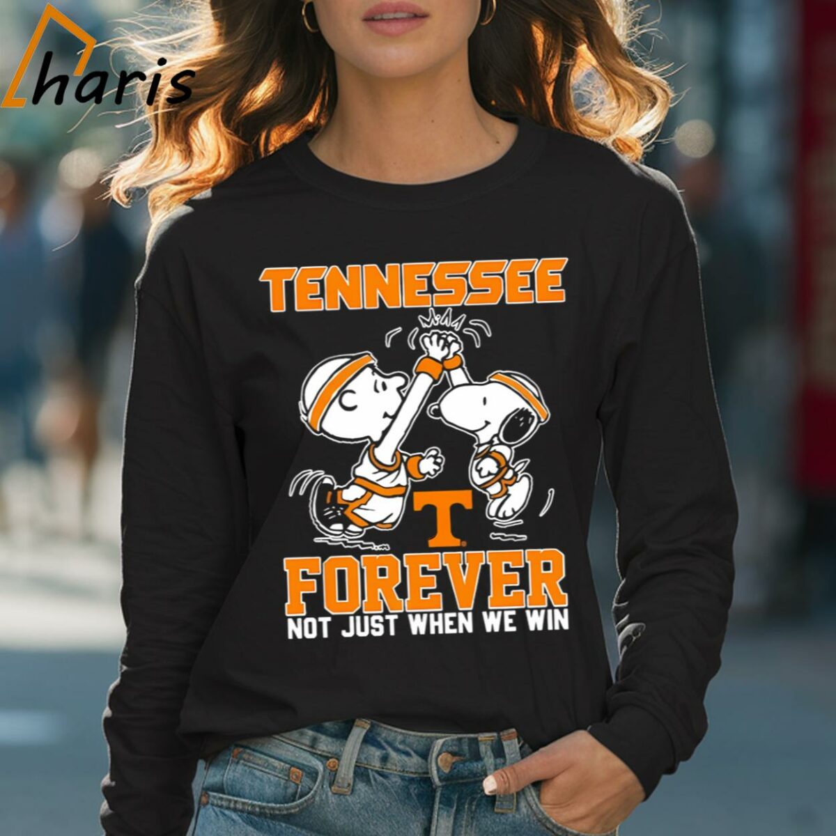 Tennessee Volunteers Forever Not Just When We Win Snoopy Charlie Brown High Five Shirt 4 Long sleeve shirt