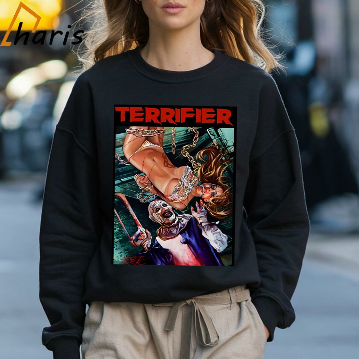 Terrifier The Clown Horror Movie T shirt 3 Sweatshirt