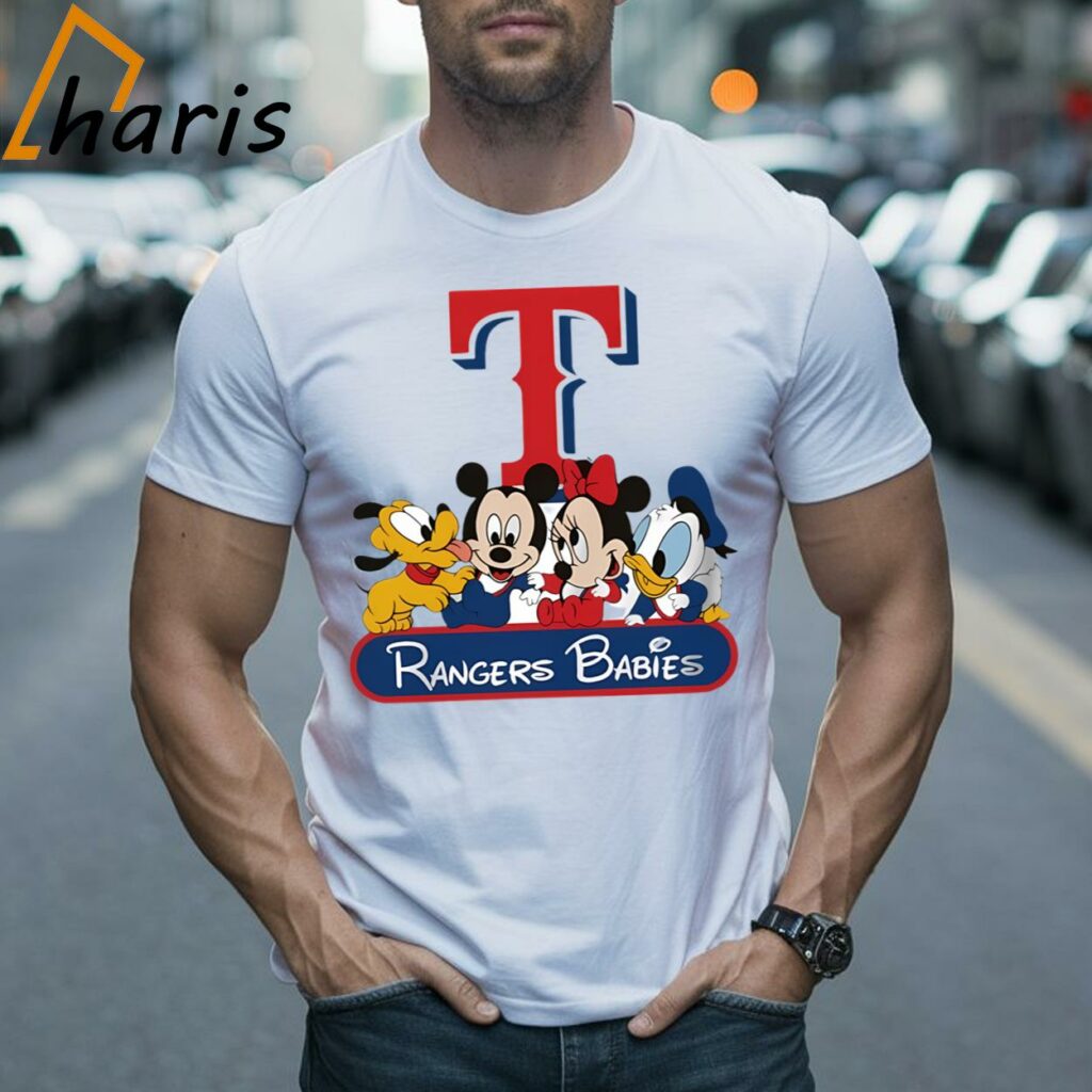 Texas Rangers Babies MLB Disney Mickey And Friends Shirt