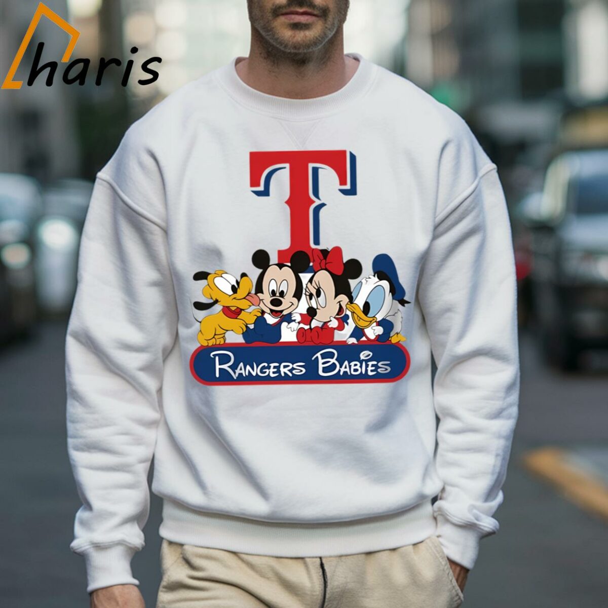 Texas Rangers Babies MLB Disney Mickey And Friends Shirt 3 Sweatshirt