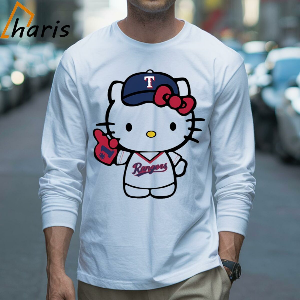 Texas Rangers Baseball Hello Kitty Shirt 3 Long sleeve shirt