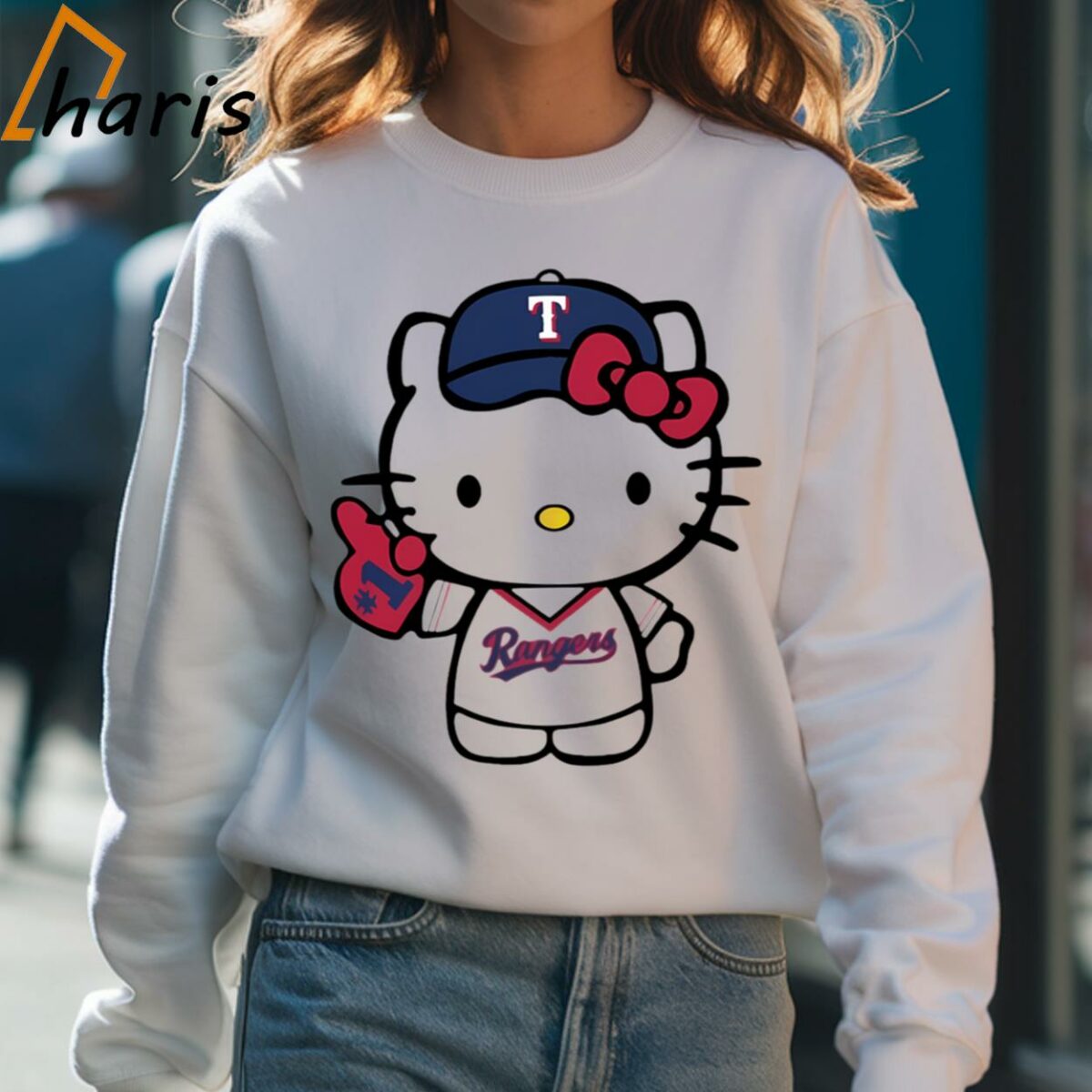 Texas Rangers Baseball Hello Kitty Shirt 4 Sweatshirt