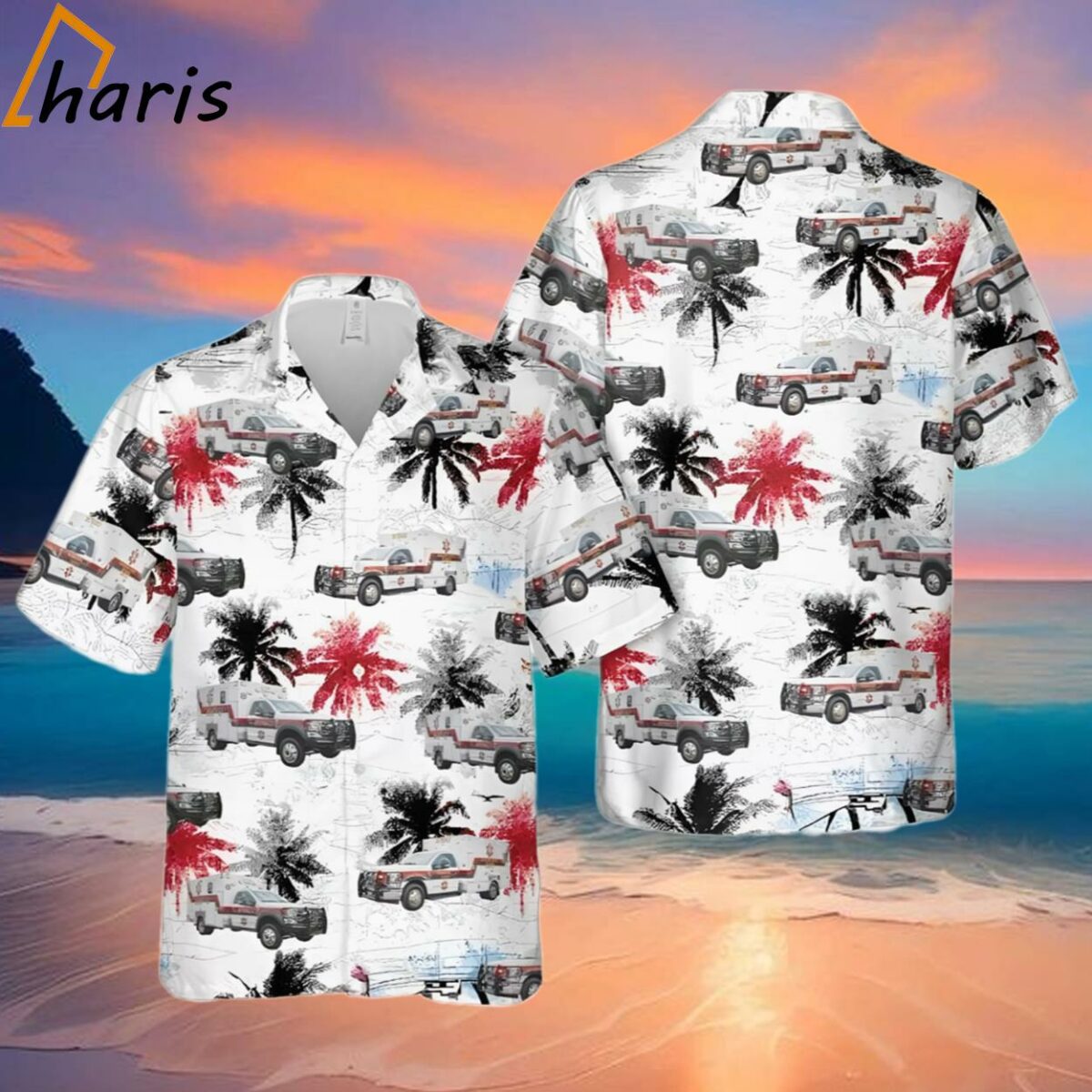 Texas Robertson County Ems Button Down Hawaiian Shirt 2 2
