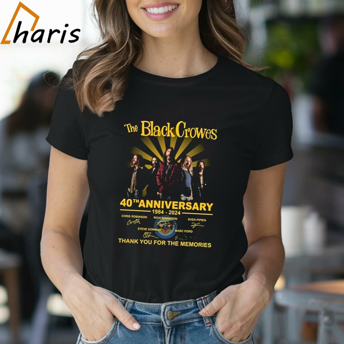 The Black Crowes 40th Anniversary 1984 2024 Thank You For The Memories Signatures T shirt 1 Shirt