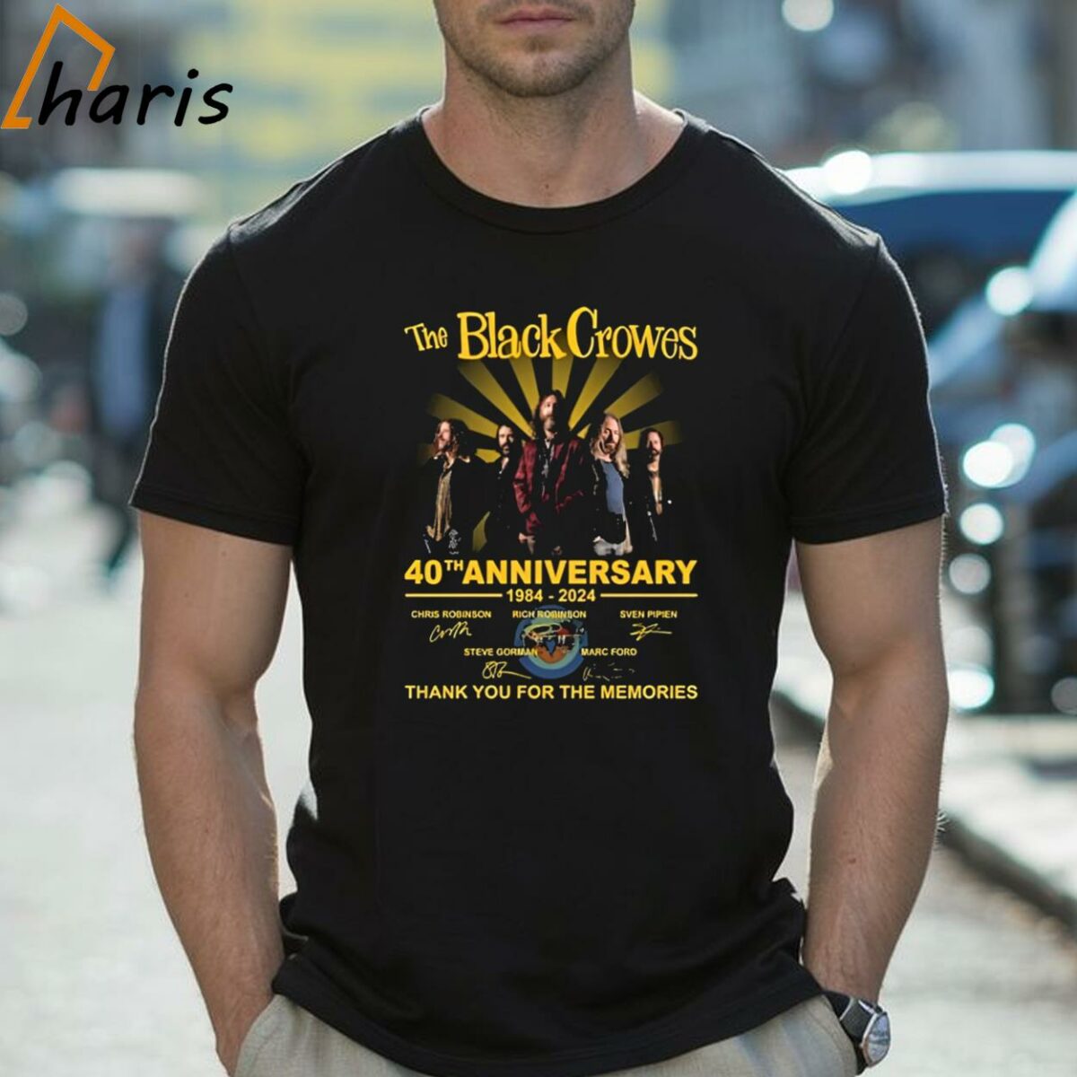 The Black Crowes 40th Anniversary 1984 2024 Thank You For The Memories Signatures T shirt 2 Shirt