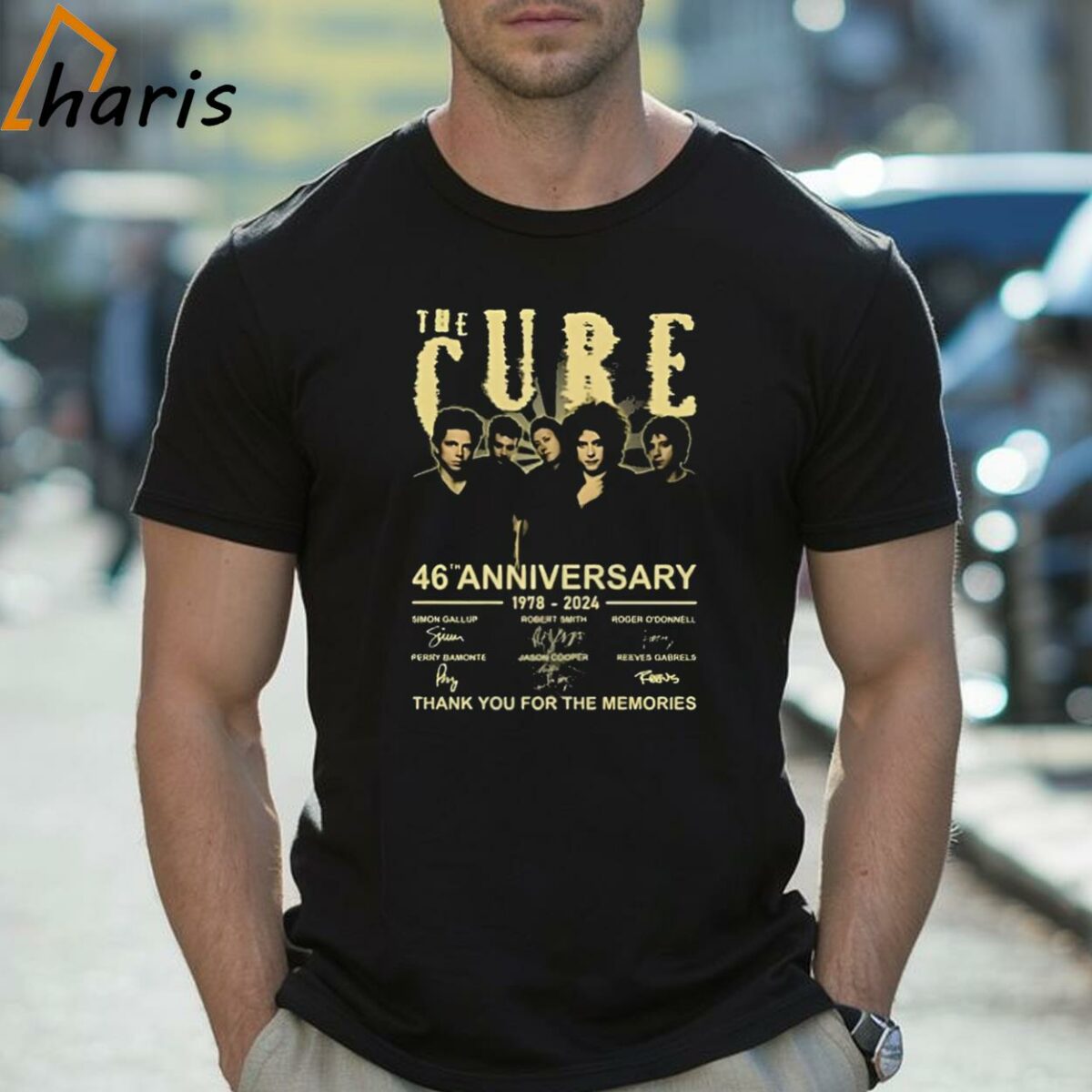 The Cure 46th Anniversary 1978 2024 Thank You For The Memories Signatures T shirt 2 Shirt