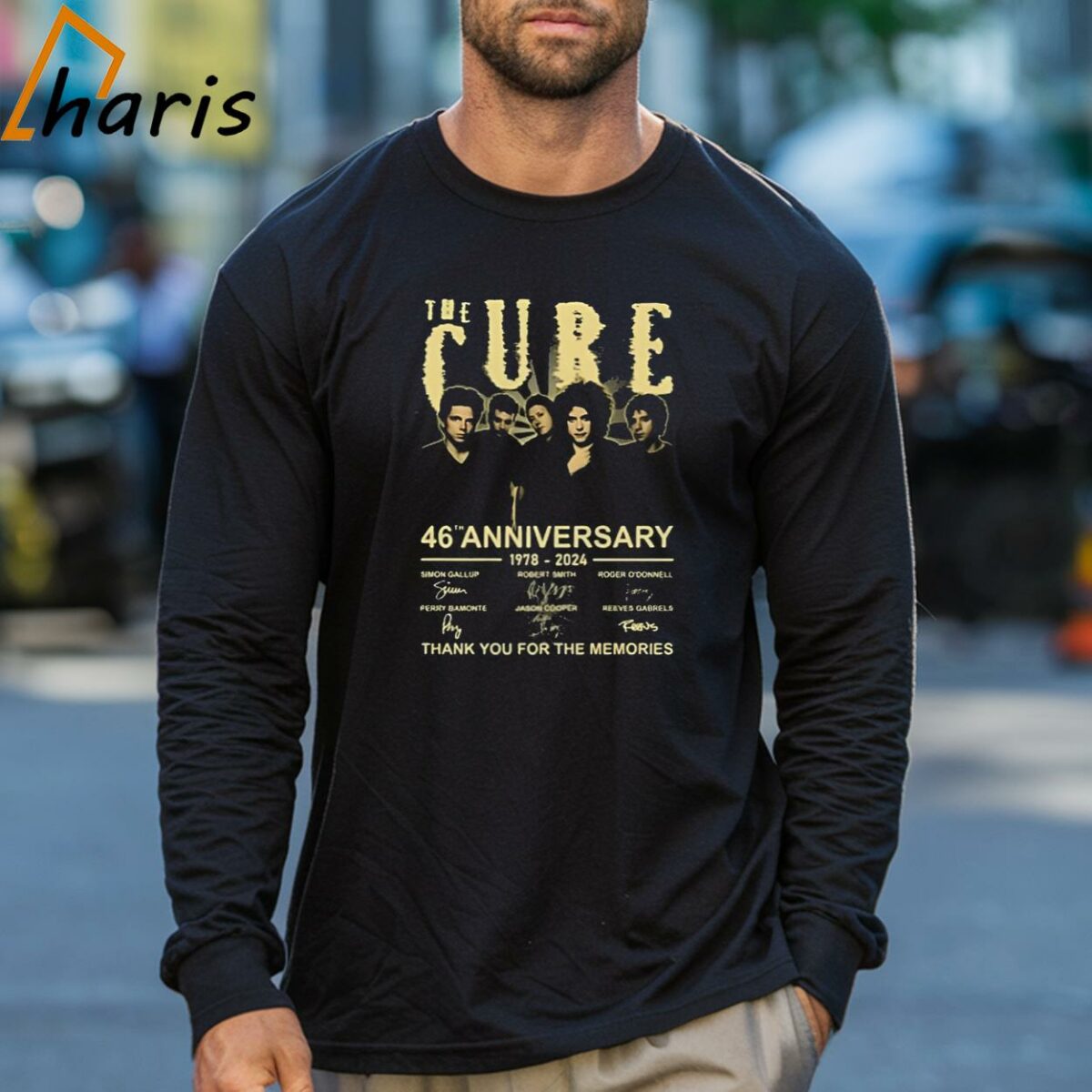 The Cure 46th Anniversary 1978 2024 Thank You For The Memories Signatures T shirt 3 Long sleeve shirt