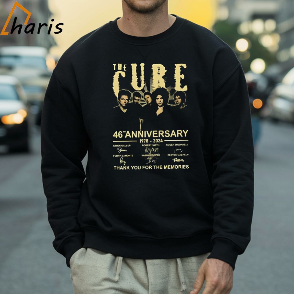 The Cure 46th Anniversary 1978 2024 Thank You For The Memories Signatures T shirt 4 Sweatshirt