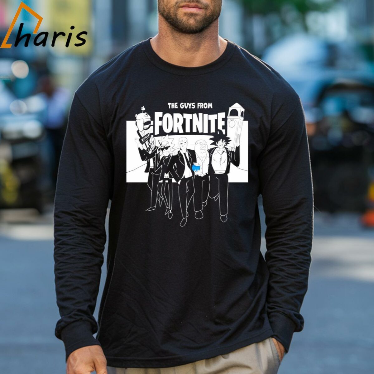 The Guys From Fortnite Characters Cartoon Movie Shirt 3 Long sleeve shirt