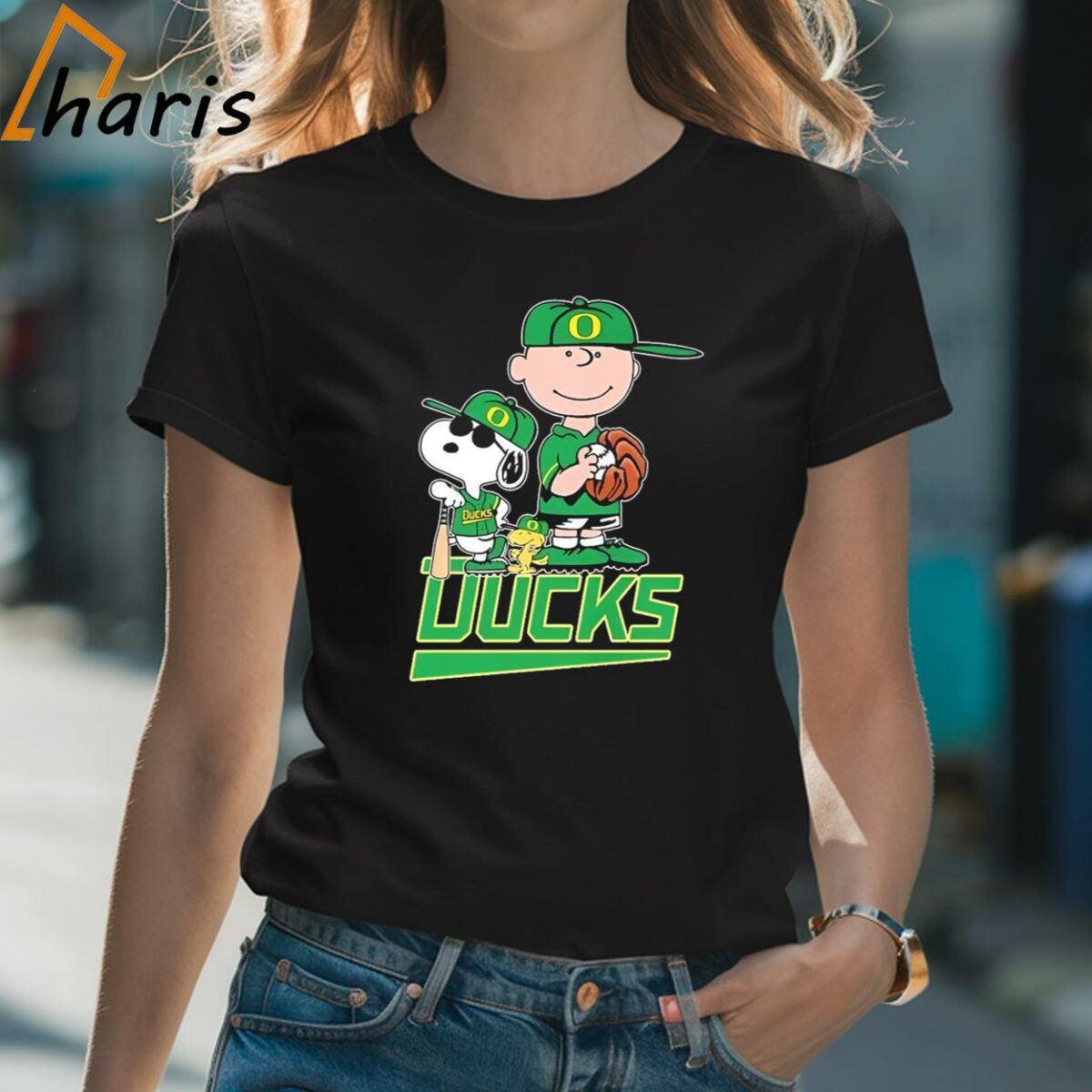 The Peanuts Movie Characters Oregon Ducks Baseball Shirt 2 Shirt
