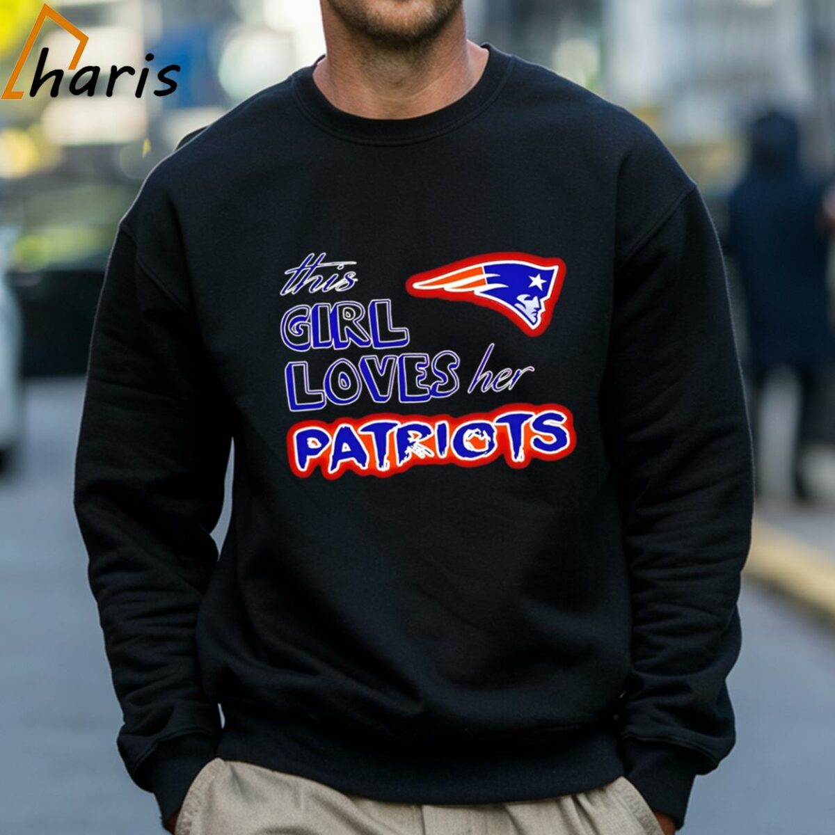 This Girl Loves Her New England Patriots Shirt 4 Sweatshirt