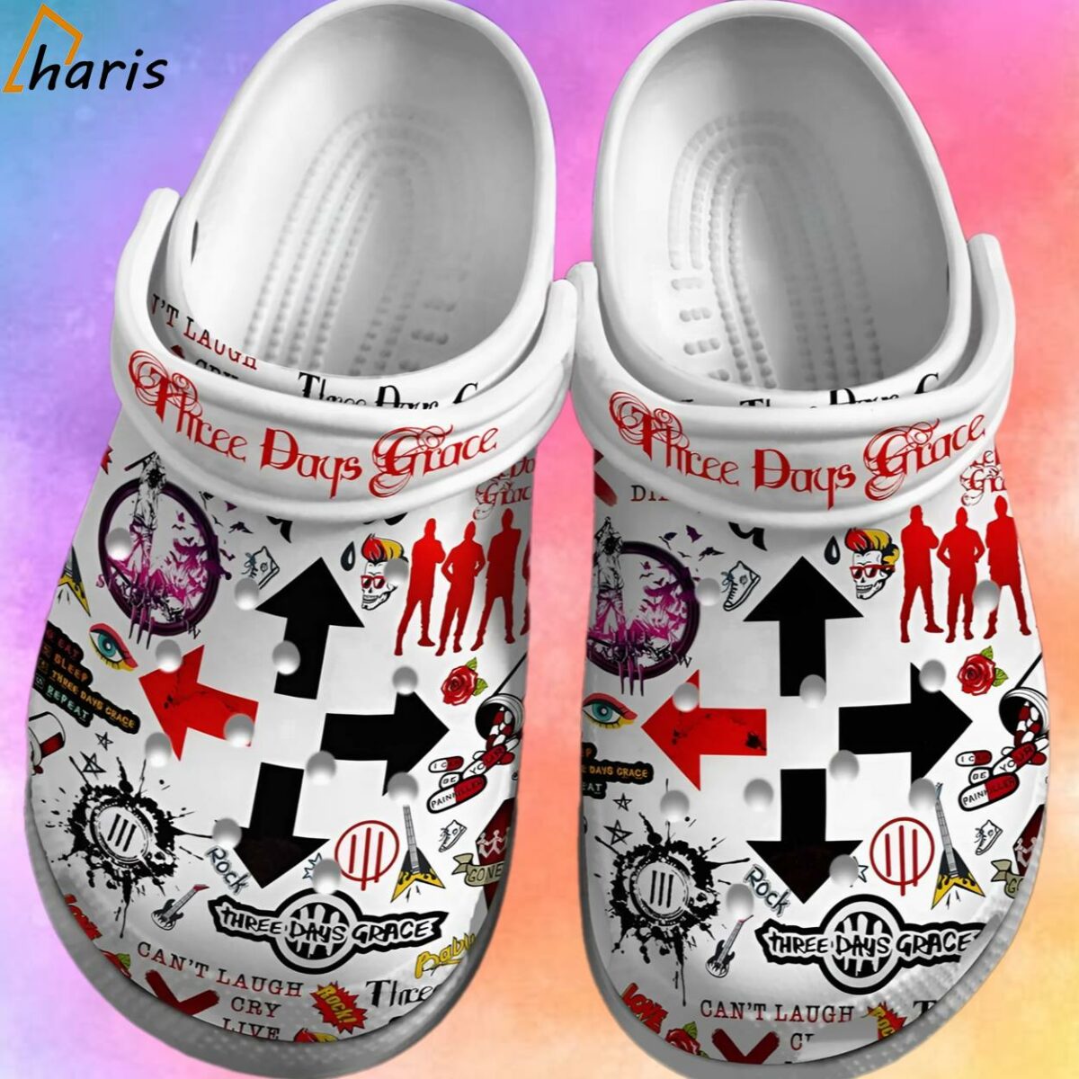 Three Days Grace Music Crocs Shoes 1 1