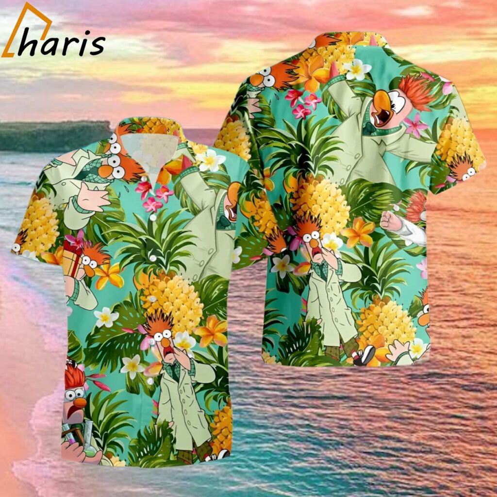 Tropical Pineapple Beaker Hawaiian Shirt