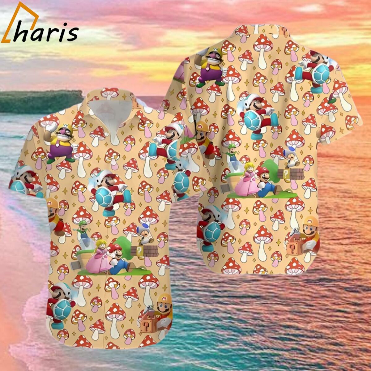 Tropical Super Mario Hawaiian Shirt 1 1