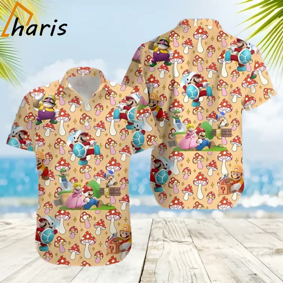 Tropical Super Mario Hawaiian Shirt 2 2