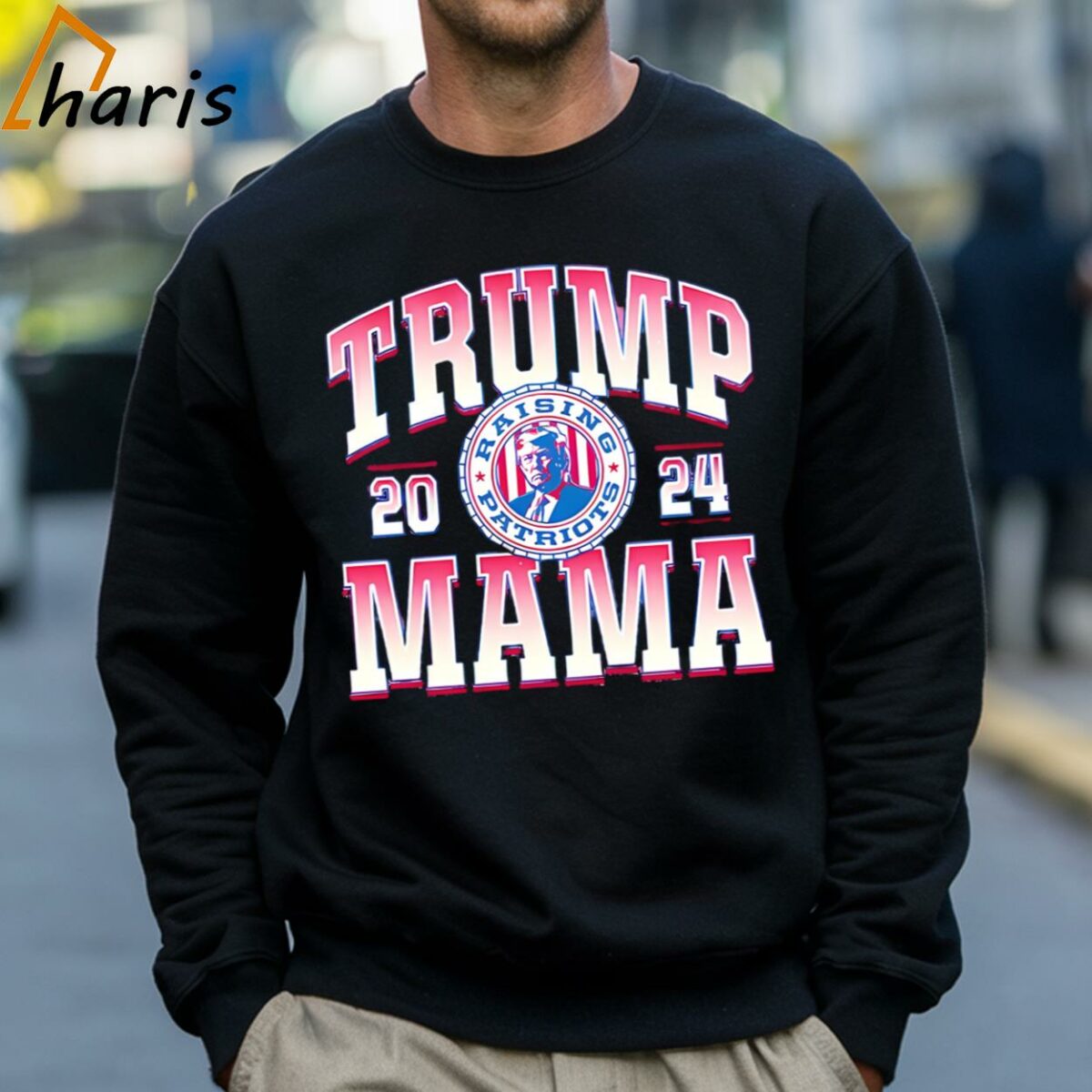 Trump Mama 2024 Raising Patriots Shirt 4 Sweatshirt