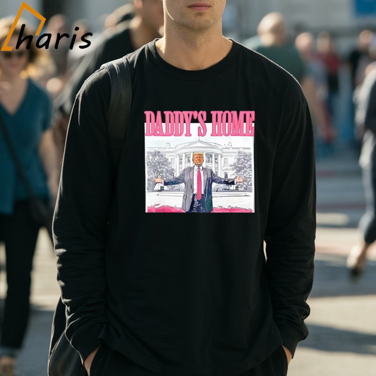 Trump Pink Daddys Home Trump 2024 Shirt 3 Long Sleeve Shirt