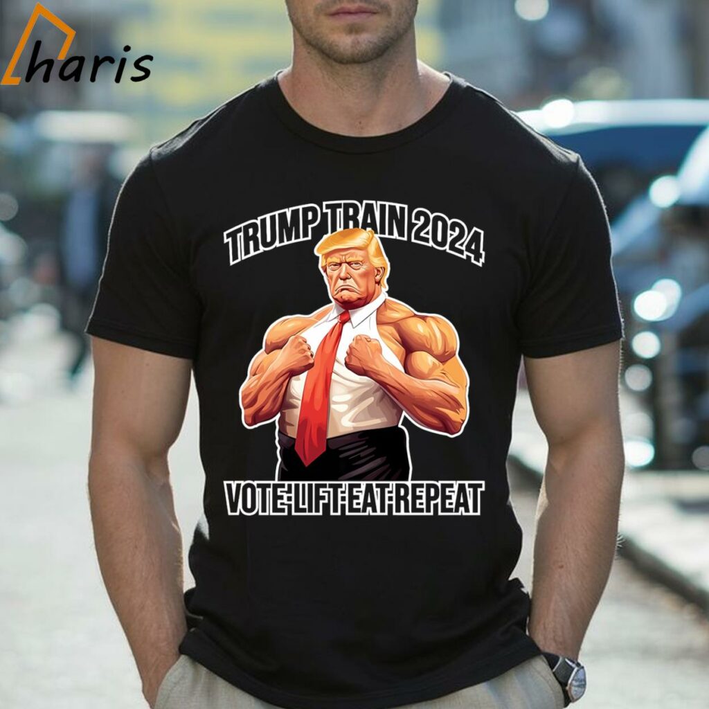 Trump Train Fitness Workout Gym Donald For President 2024 T-Shirt