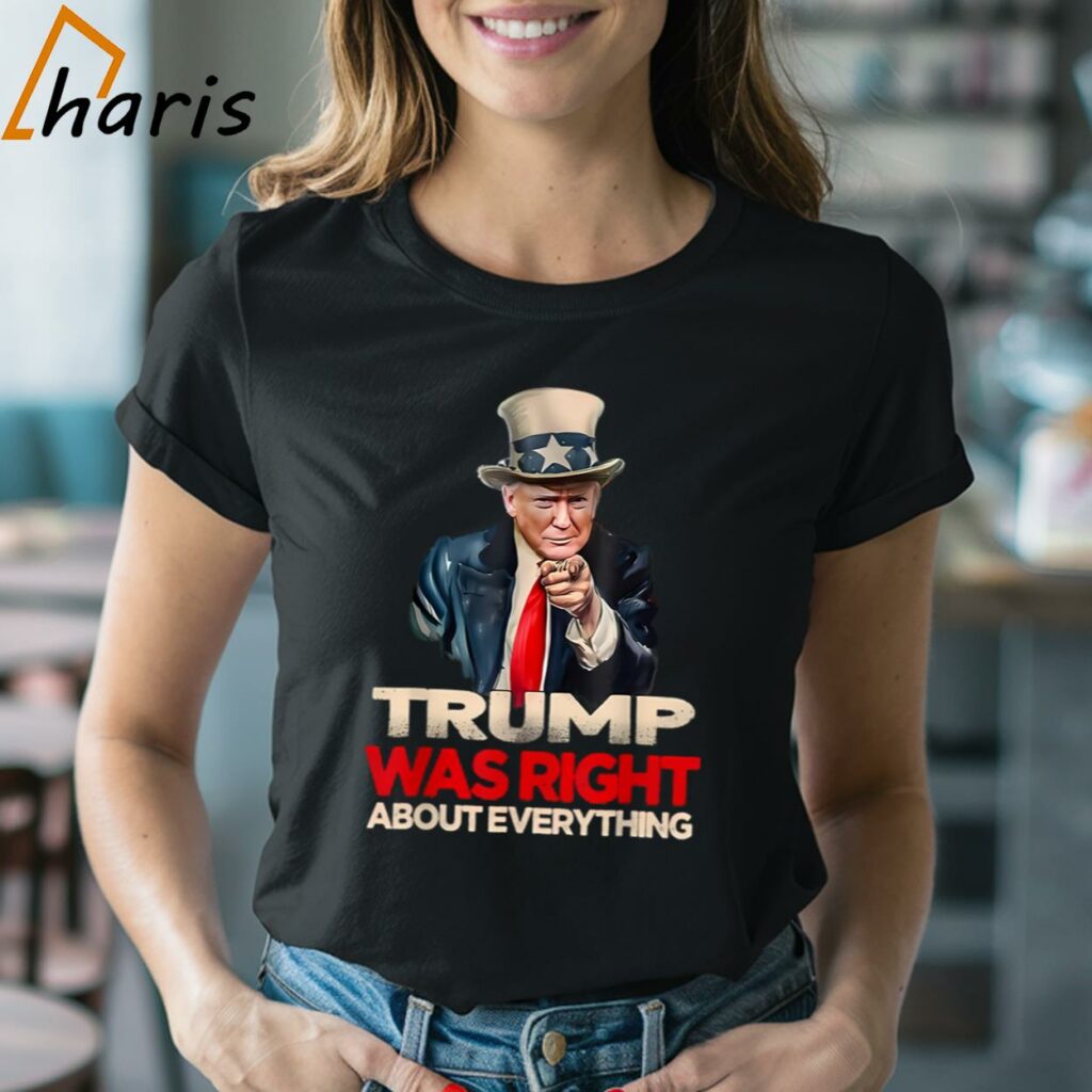 Trump Was Right About Everything Trump 2024 T-Shirt