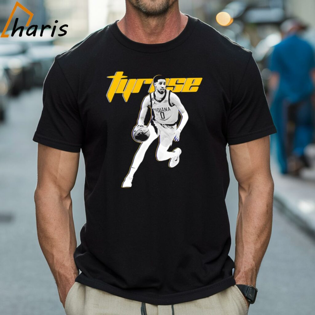 Tyrese Haliburton 0 Indiana Pacers Basketball Graphic Shirt