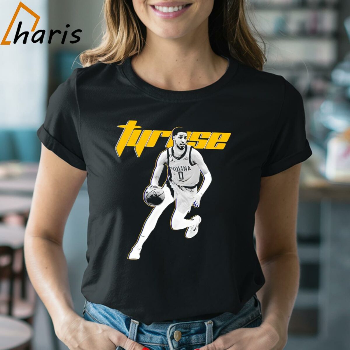 Tyrese Haliburton 0 Indiana Pacers Basketball Graphic Shirt 2 Shirt