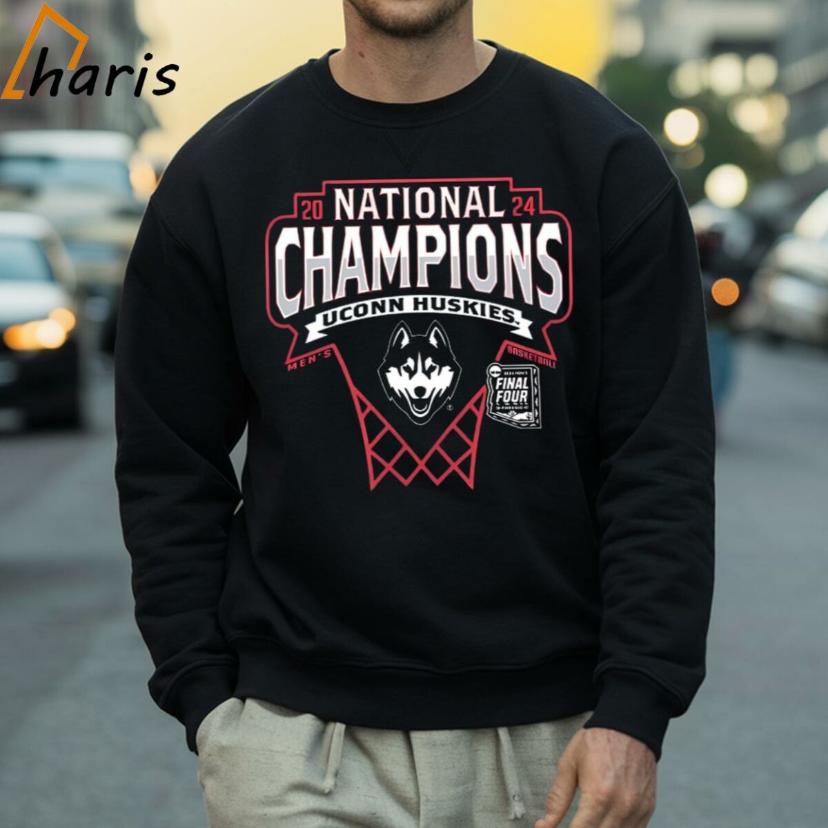 UCONN Huskies 2024 NCAA Mens Basketball National Champions Bracket T shirt 4 Sweatshirt