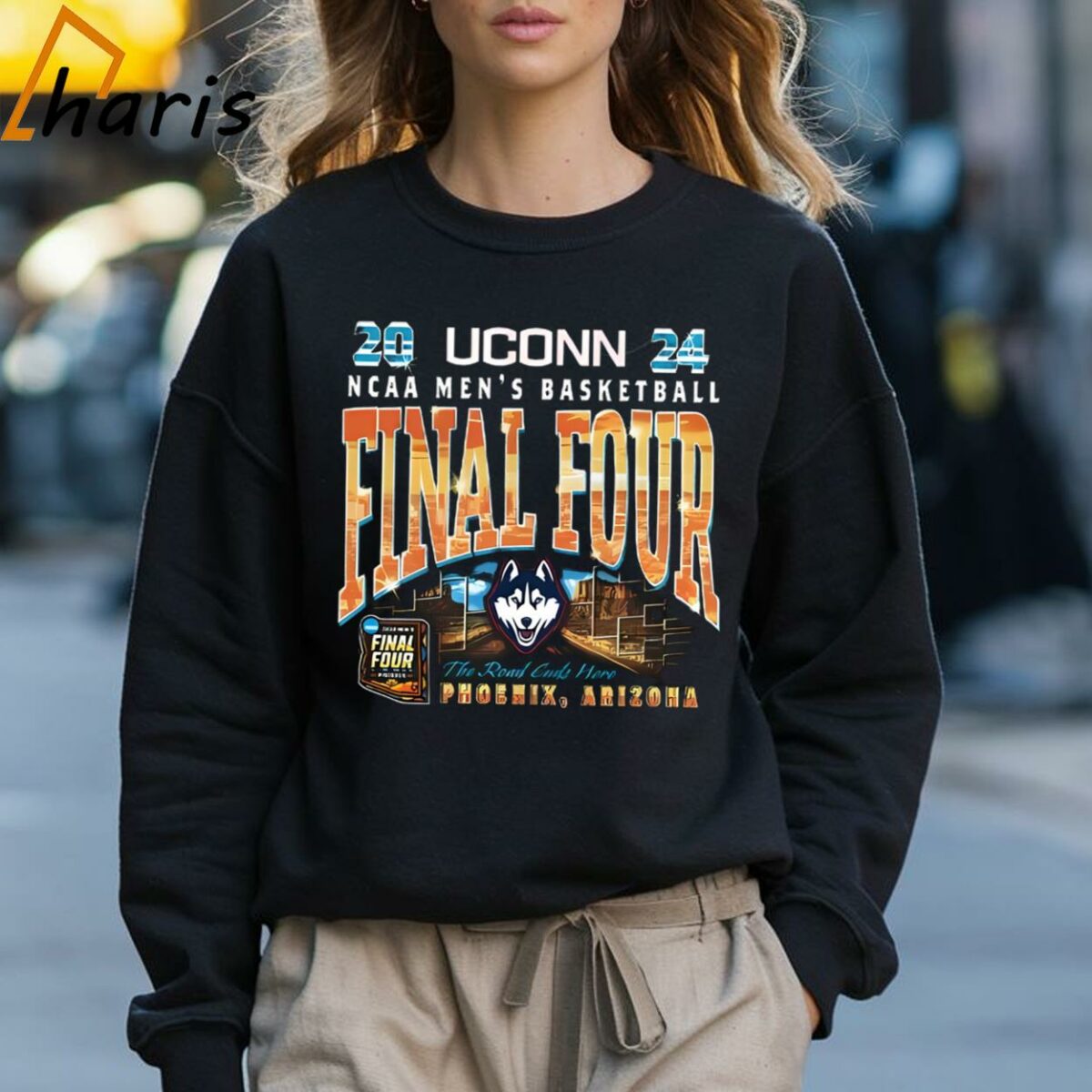 Uconn Huskies 2024 NCAA Mens Basketball Final Four The Road Ends Here Shirt 3 Sweatshirt