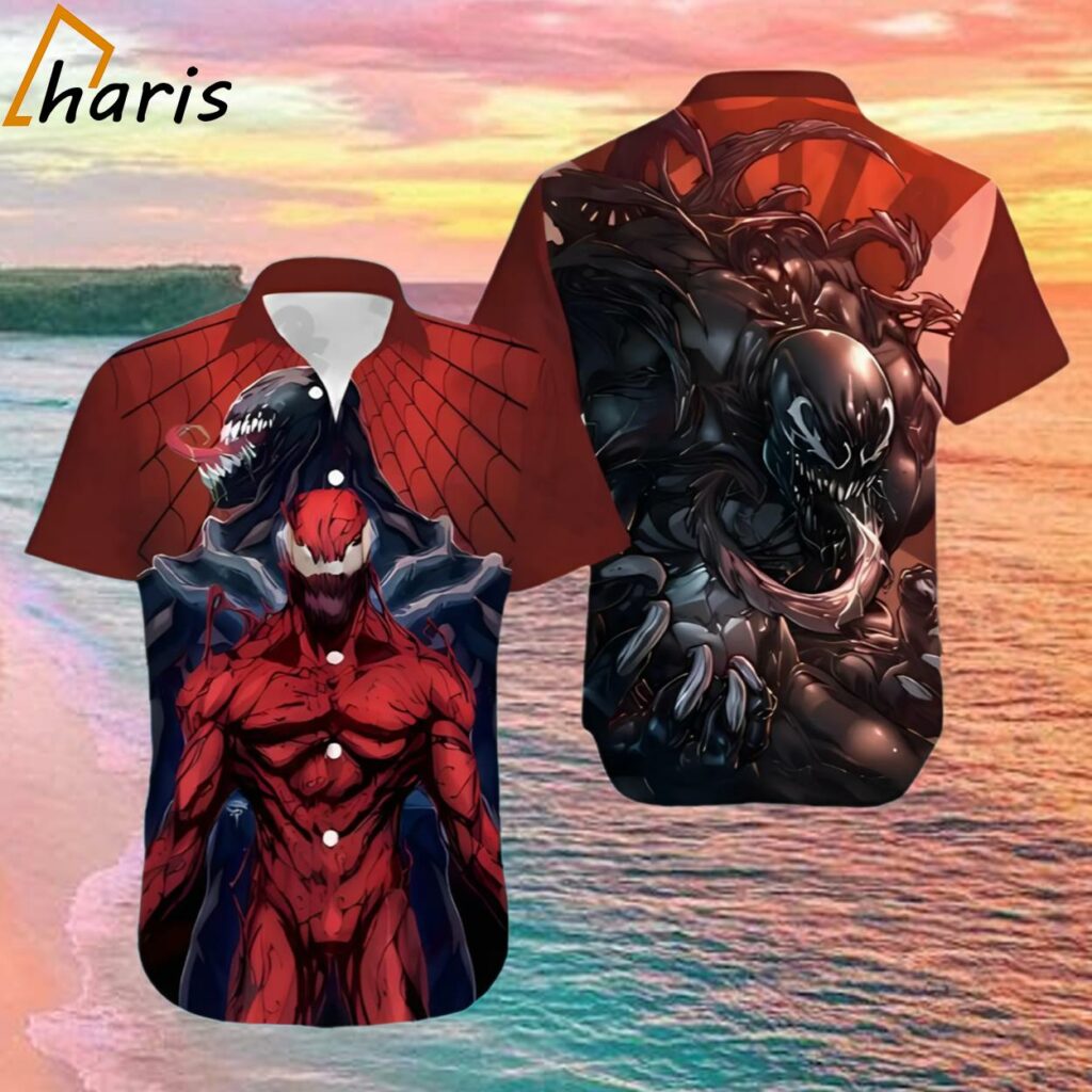 Venom And Carnage Hawaiian Aloha Shirt