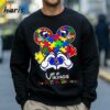 Vikings Mickey Mouse Love Autism Its Ok To Be Different Shirt 4 Sweatshirt