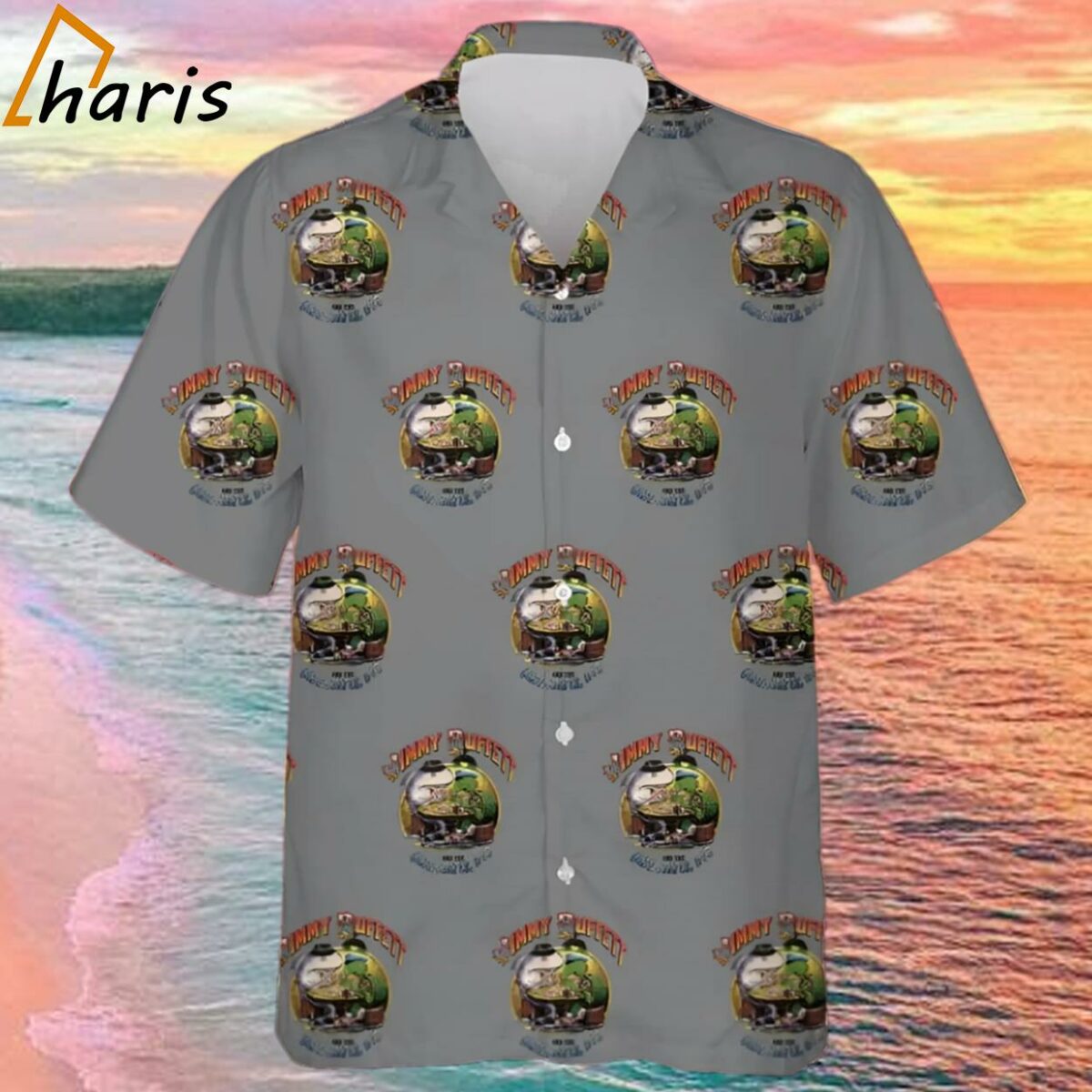 Vintage 70s Jimmy Buffett And The Coral Reefer Band Hawaiian Shirt 1 1
